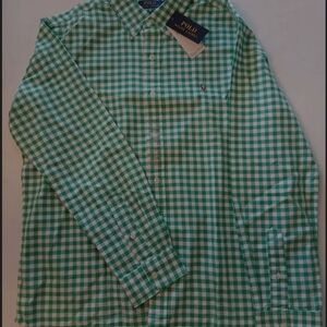 Ralph Lauren Green Checkered Casual Shirt